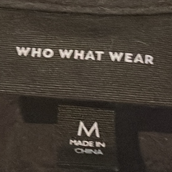 WHO WHAT WEAR BUTTON DOWN PUFF SLEEVE BLOUSE BLACK SIZE MEDIUM - Picture 6 of 8